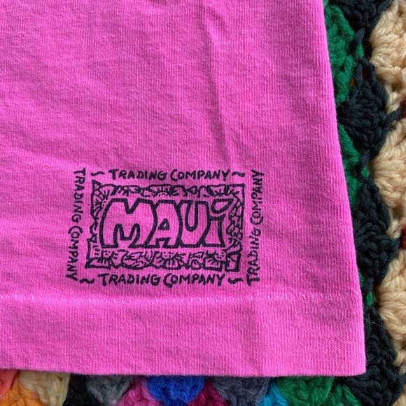 Vintage 90s Neon Maui Trading Company Single Stitch Surf Shack Tank Top - Picture 7 of 12